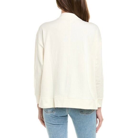 TEREZ Gems Chili Cardigan Sweatshirt Womens Medium Cream Rainbow Rhinestone NWT - Picture 2 of 16